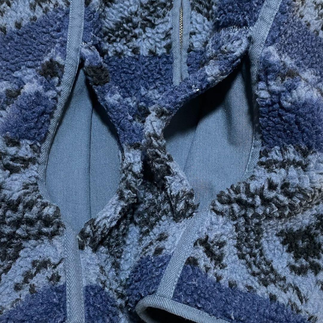 RRL フリースベスト M ネイティブ柄 ブルー ラルフローレン ポーラテック