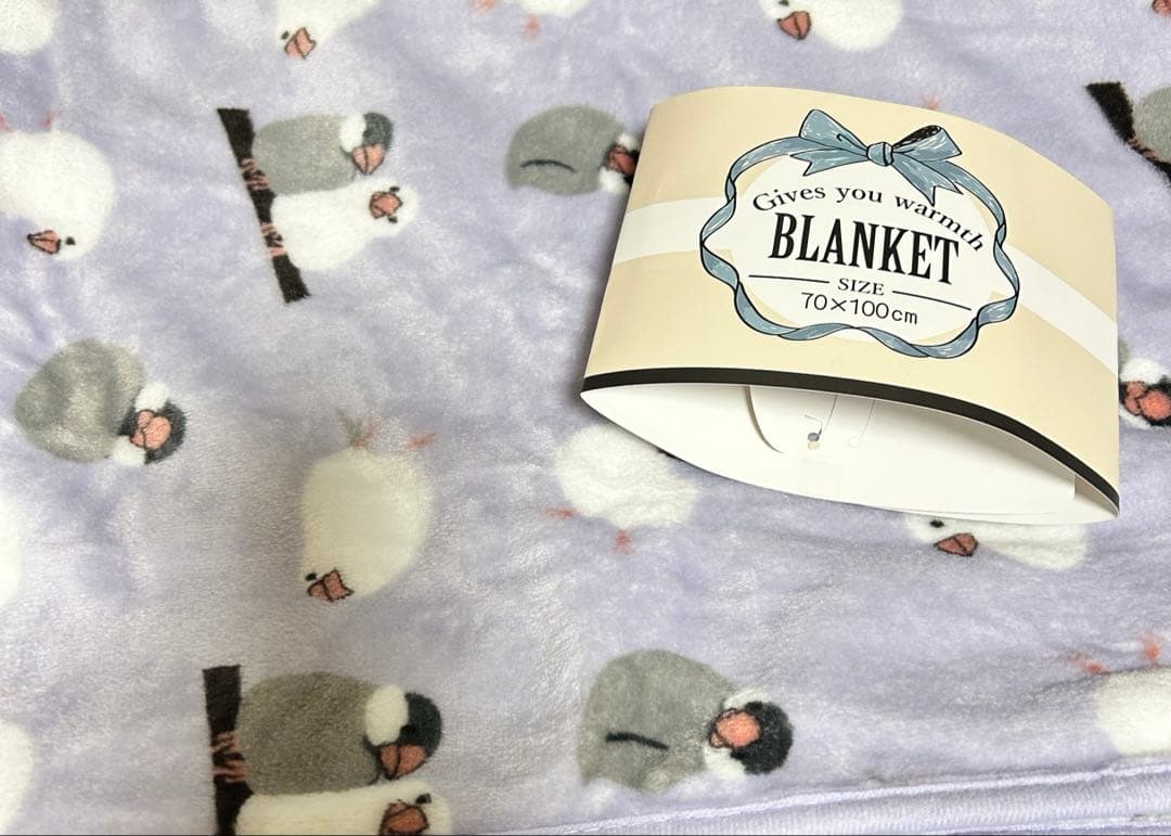 文鳥柄3WAYブランケット①セキセイインコ オカメインコ 文鳥 シマエナガ