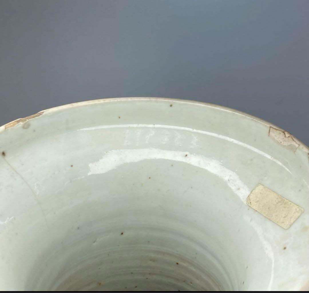 中国清時代　青花双喜大花瓶　高さ43cm