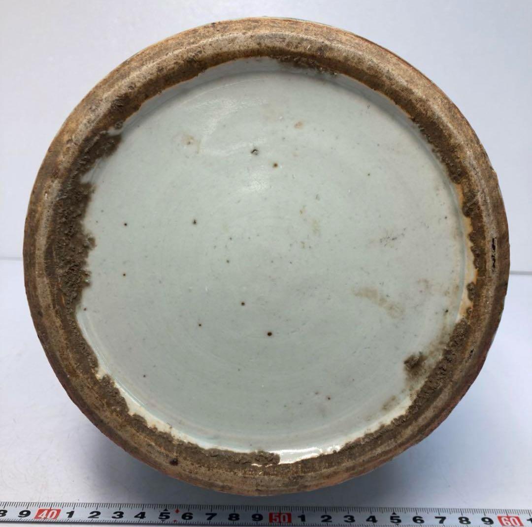 中国清時代　青花双喜大花瓶　高さ43cm