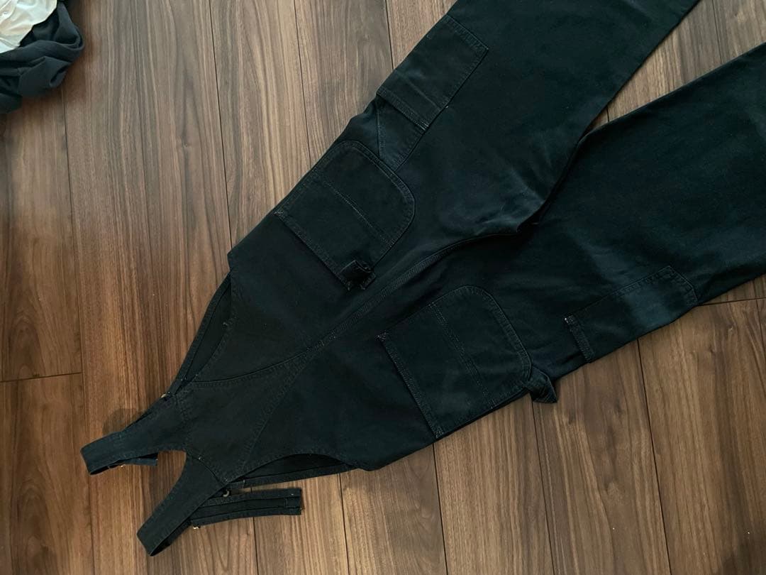 希少！日本製エドウィン carhartt ブラック オーバーオール 30×34