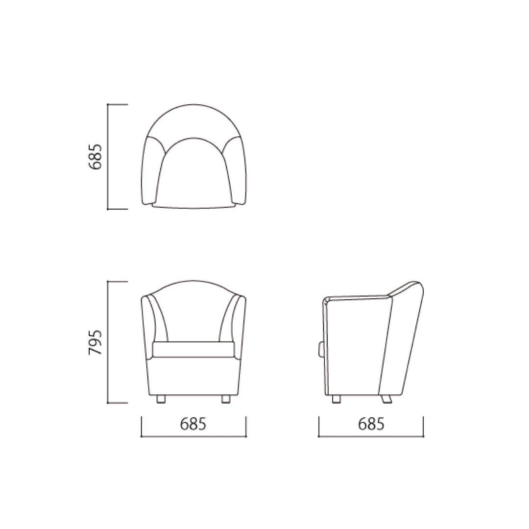 IDEE dress sofa 1人掛けソファ