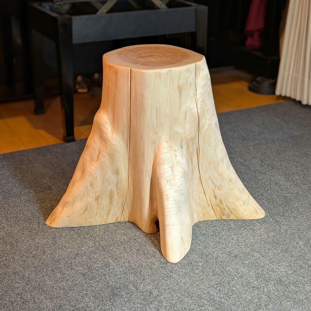 fromjapan6618　檜　切り株　丸太　椅子　スツール 高さ約40㎝