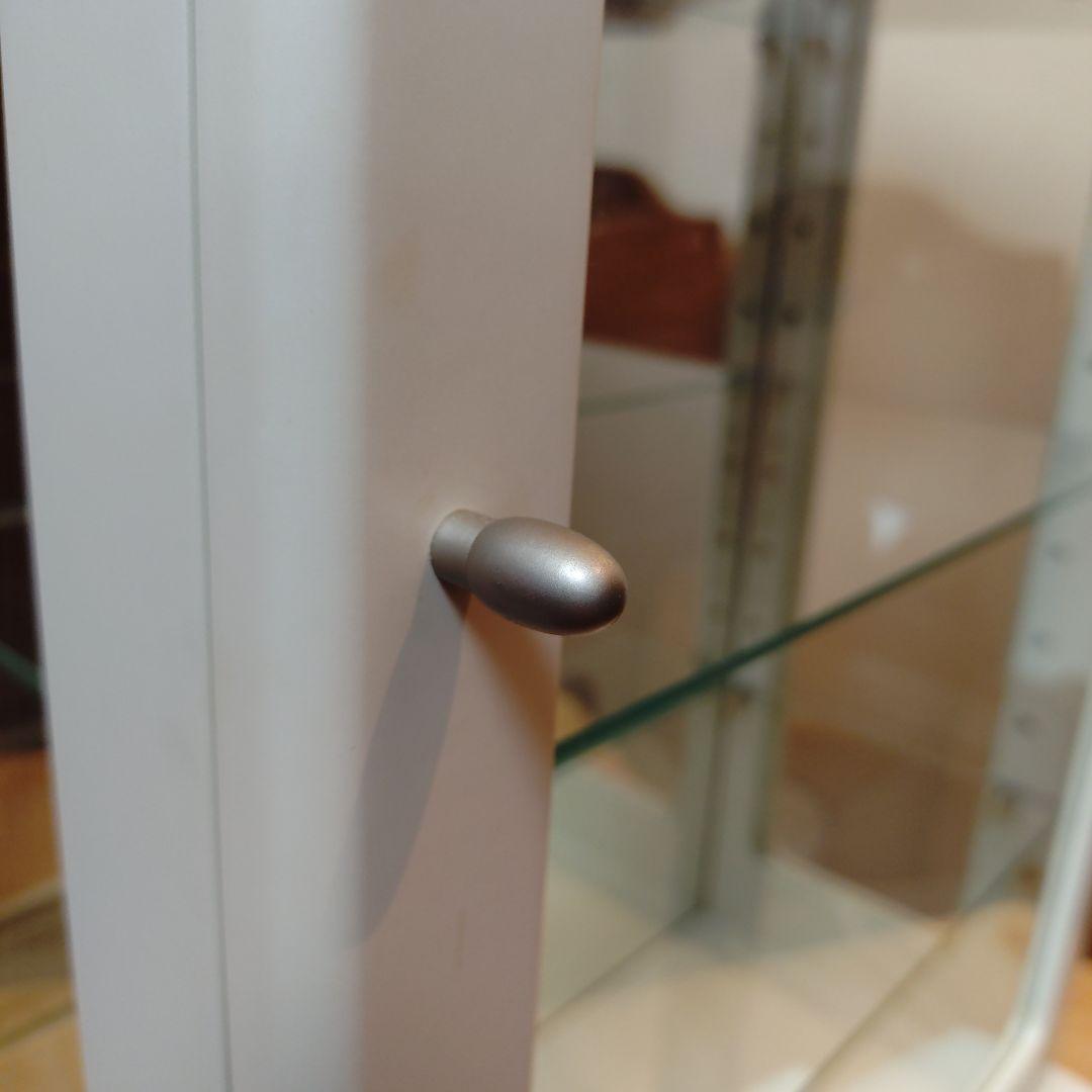 ホワイト ガラスディスプレイケース 3棚