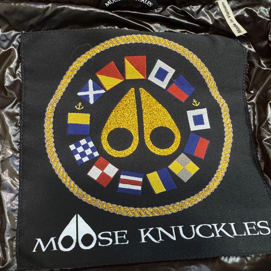 ムースナックルズ カーキ ダウンジャケット ハンガー付