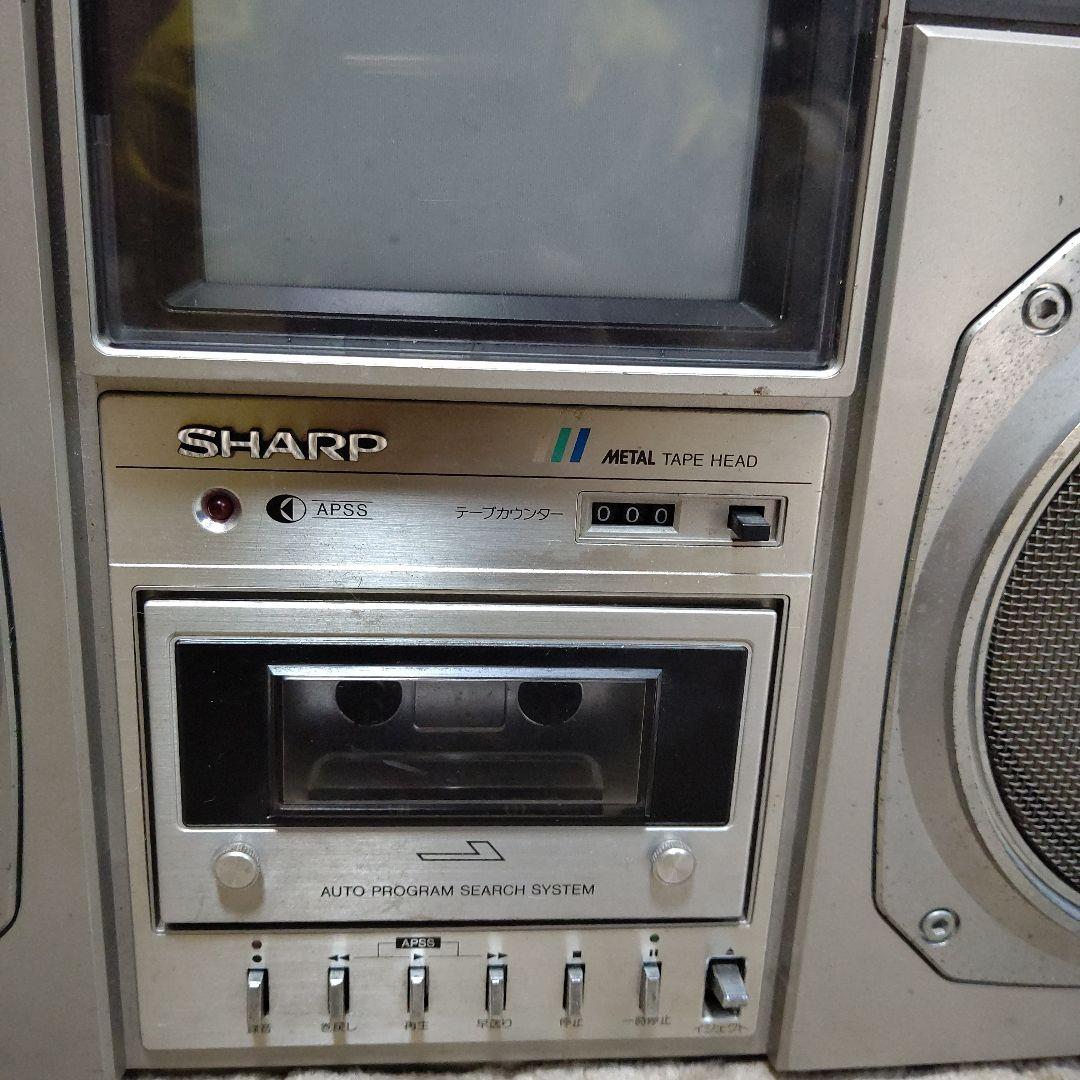 最終‼️超希少レトロSHARP TVthe SEARCHER テレビ付きラジカセ