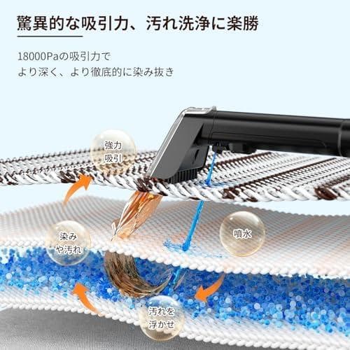 リンサークリーナー 18000Pa 染み抜き カーペット ソファ 水洗い 車用