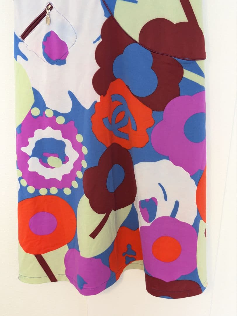 【美品】CHANEL シャネル ワンピース フラワープリント L相当