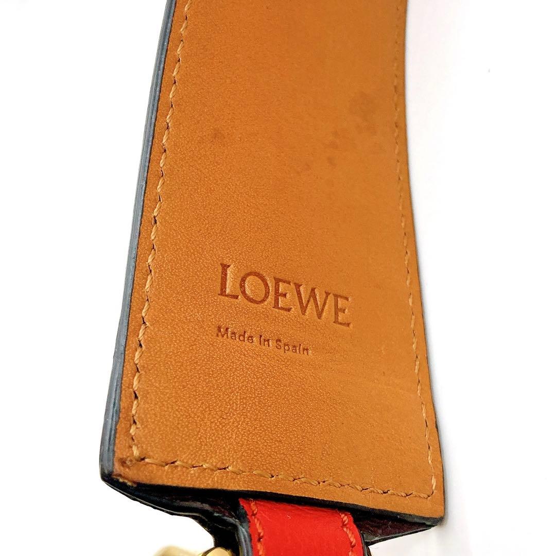 極美品✨LOEWE ロエベ　ショルダーストラップ　レザー　ゴールド金具　ロゴ有り