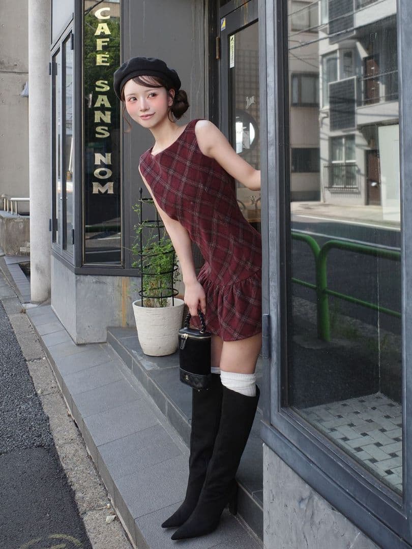 Darich タータンチェックノースリミニワンピース FL