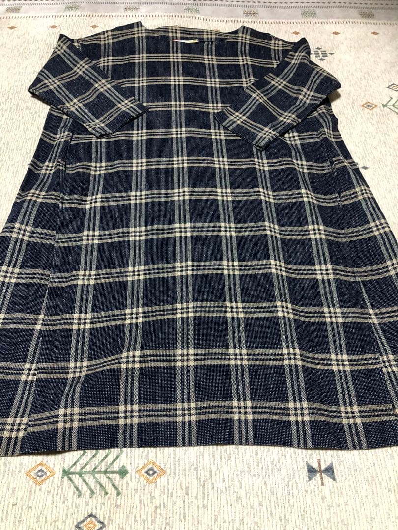 超美品 45R チェック柄ワンピース￼