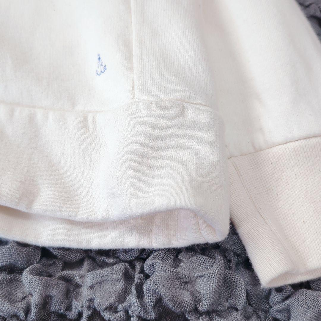 快晴堂 3飛び裏起毛 無地 Girl’sトレーナー 生成り 大きめ