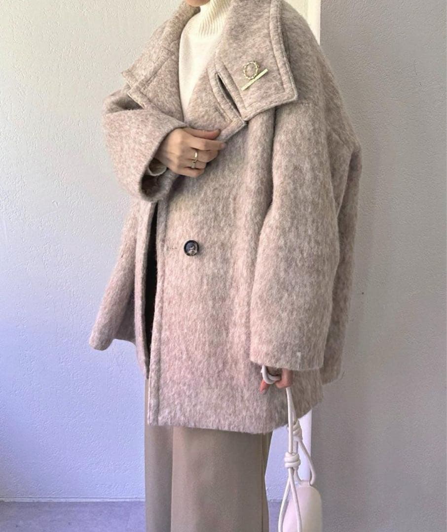 美品　コラージュ ガリャルダガランテ シャギーコート　ベージュ