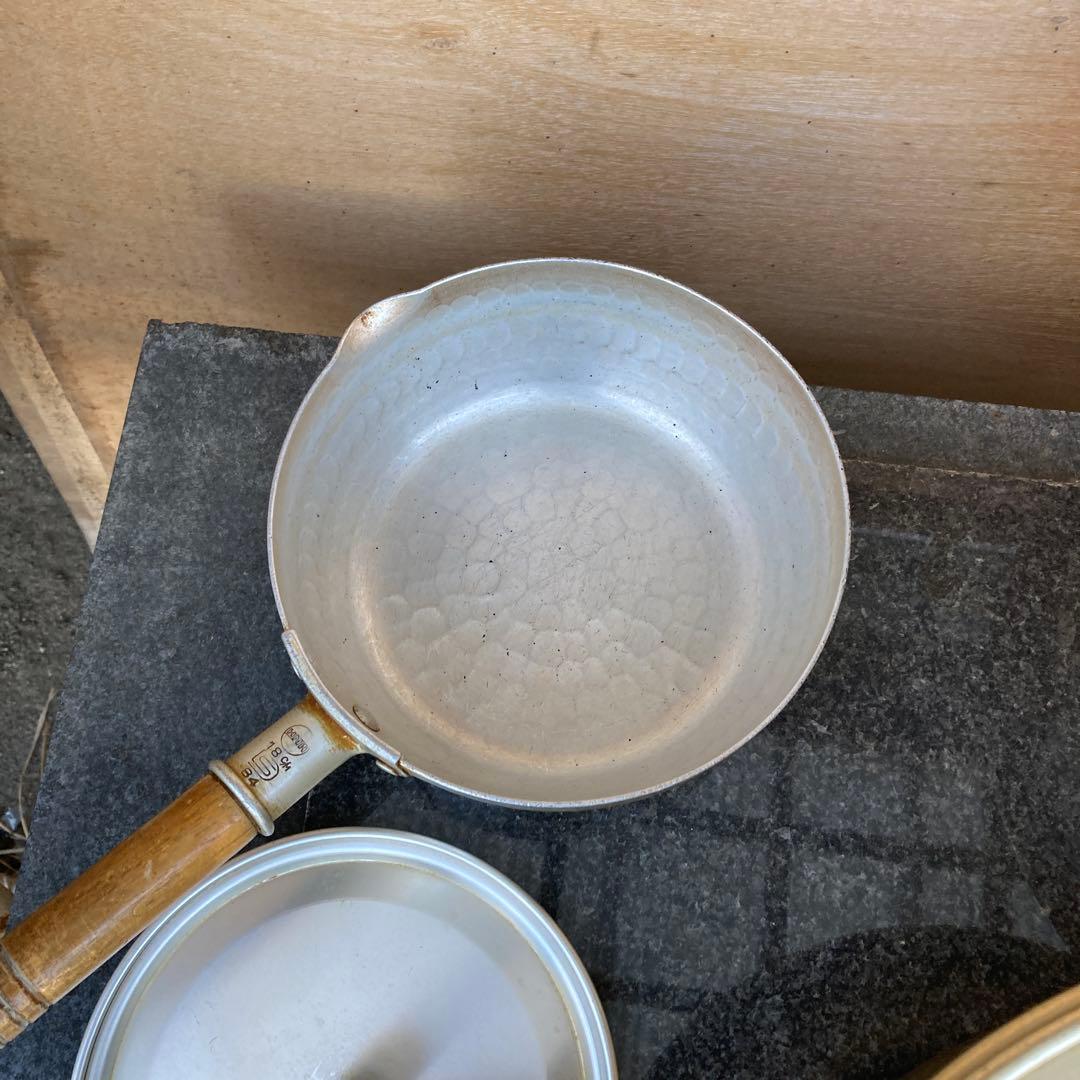 鍋セット 6点 金色と銀色いろいろ蓋のみあり