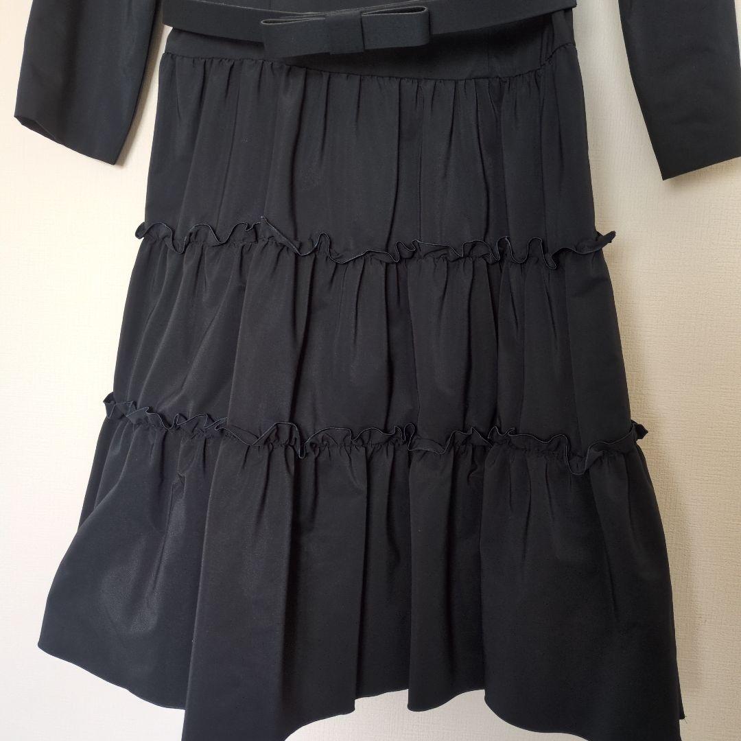 エムズグレイシー　ワンピース　セレモニー　紺色　フリル　卒業式　入学式　Lサイズ