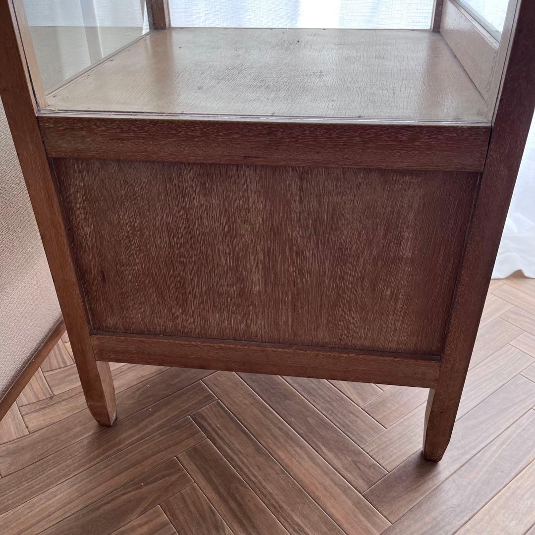 古家具 ガラスケース パンケース ショーケース 5面 アンティーク キャビネット