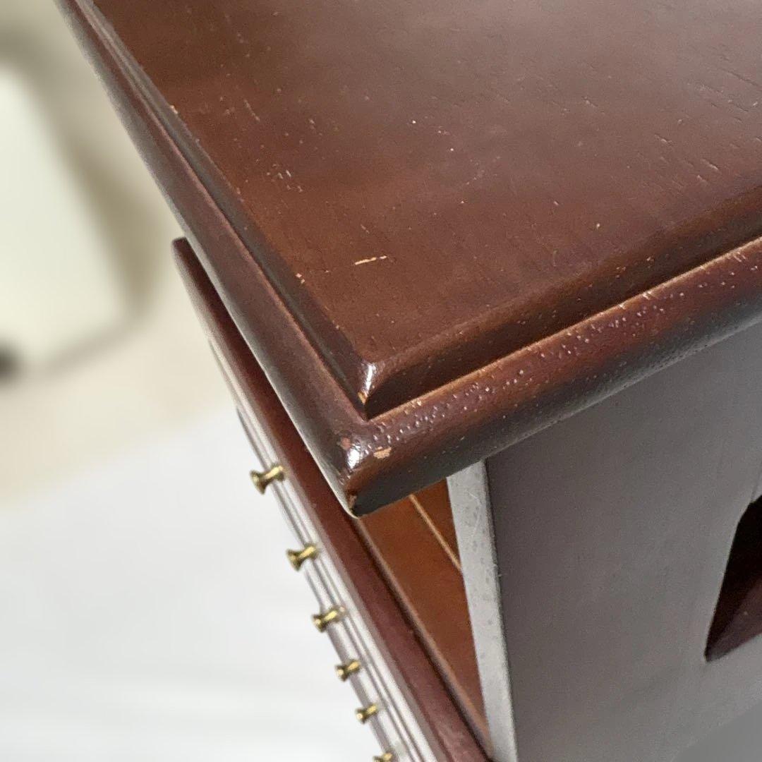 木製 多段チェスト 10段 ダークブラウン 収納家具 小引き出し 整理棚