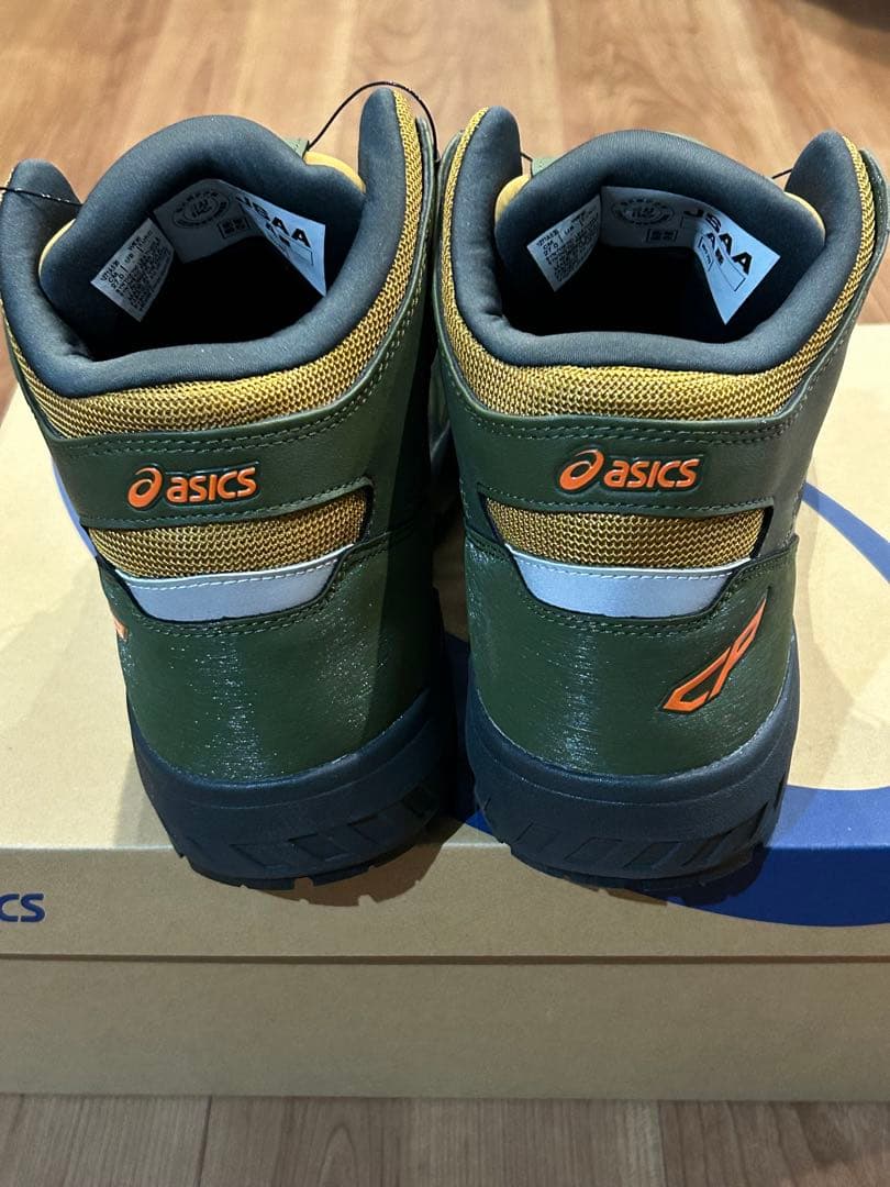 asics BOA 安全靴 オリーブグリーン/イエロー　27cm