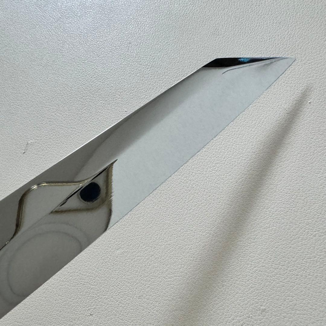 270mm 切付柳刃包丁 鏡面　天然木八角柄 刺身包丁 「全鋼」'.。！