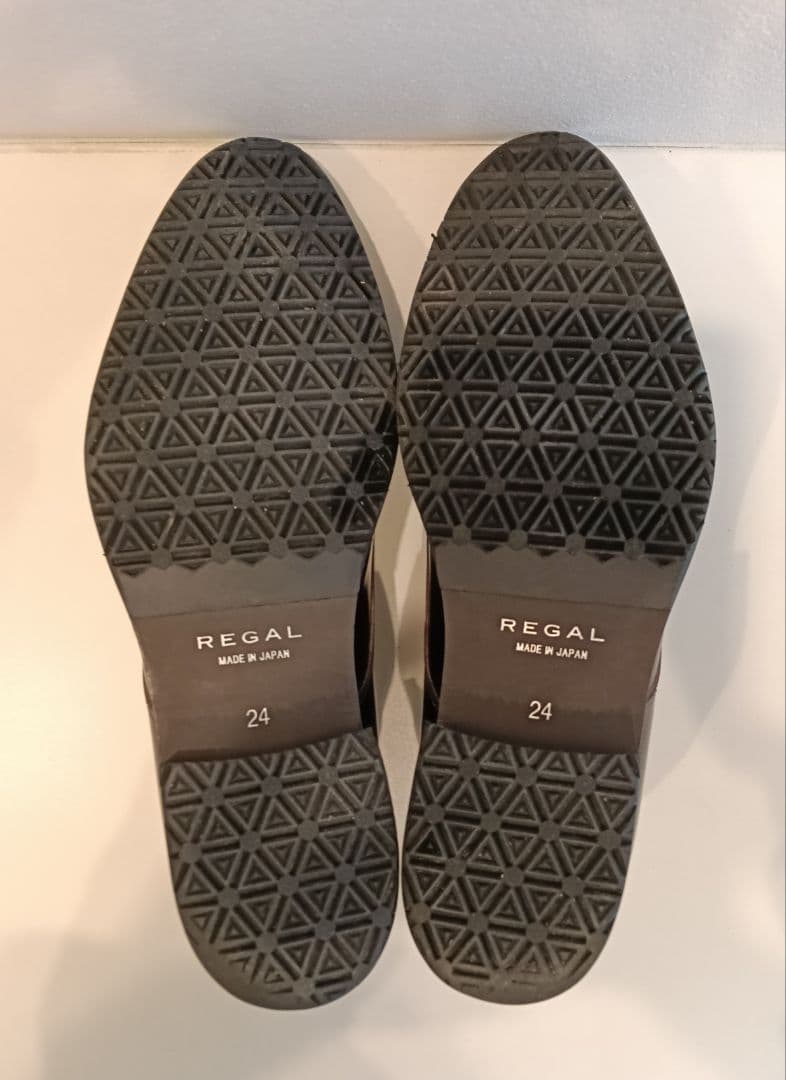 【美品】リーガル　24cm 茶　REGAL 冬靴　冬底　革靴　チャッカブーツ