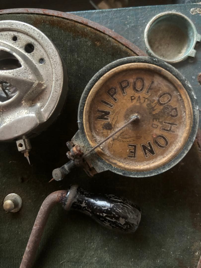 ビンテージ！昭和初期　ドイツ製　ポータブル　蓄音機　おまけあり