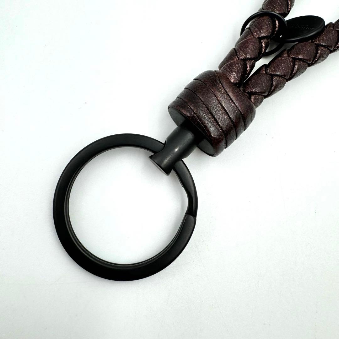 美品✨BOTTEGA VENETA キーリング　ブラウン　レザー