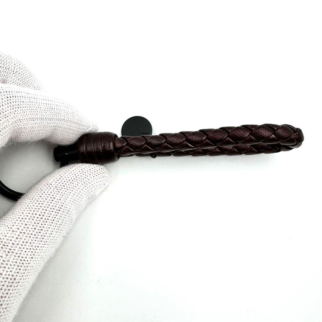 美品✨BOTTEGA VENETA キーリング　ブラウン　レザー