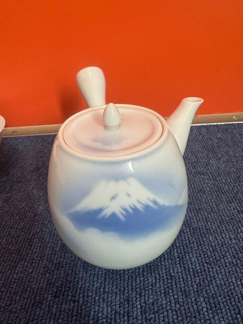 1836 深川製磁　富士山文　茶器セット　急須1客　湯呑5客