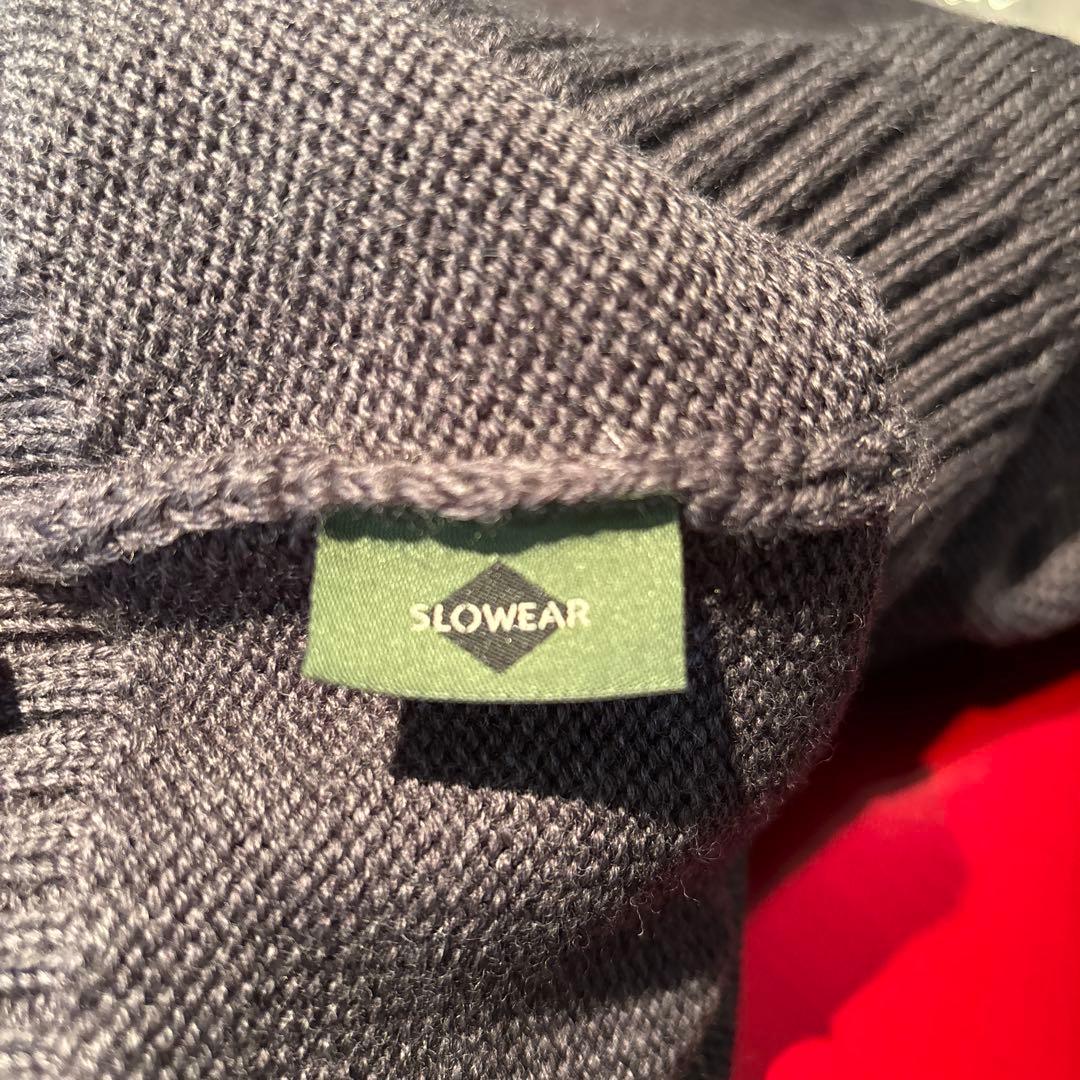 ザノーネ／モックネックニット／5ゲージ／チャコールグレー／44