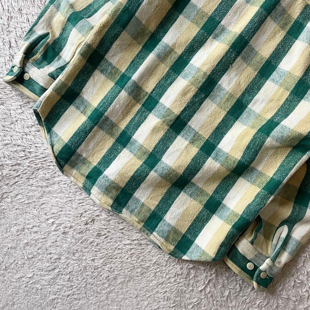 45rpm 90s ヘビーネルシャツ 3 緑白チェック