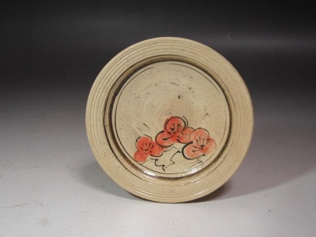 ★　北大路魯山人　織部平向　五客★x618