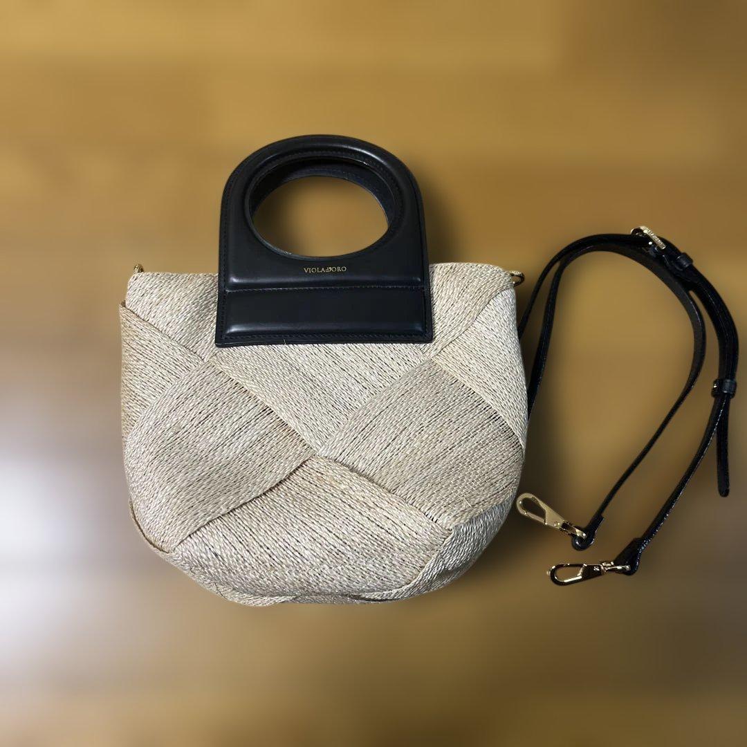 c*m様 美品　超特価　ヴィオラドーロ カゴバッグ　メッシュバッグ　アバカ　2w