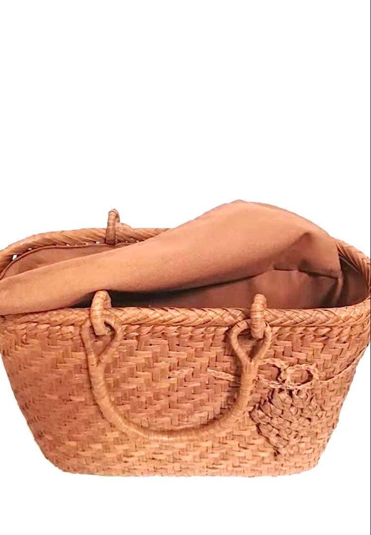 山葡萄バッグ円形葡萄柄