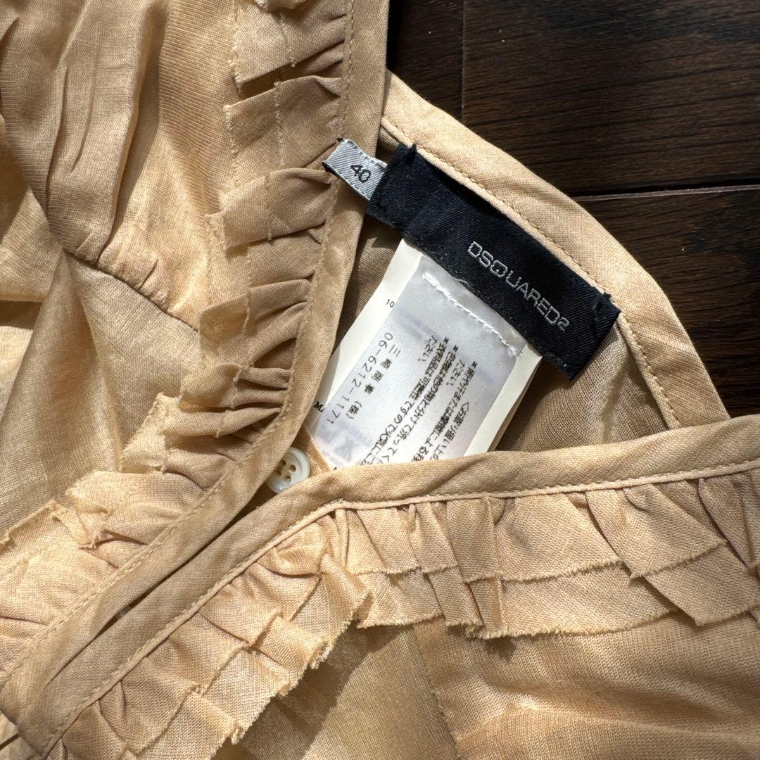美品　DSQUARED2 フリルキャミソール 40
