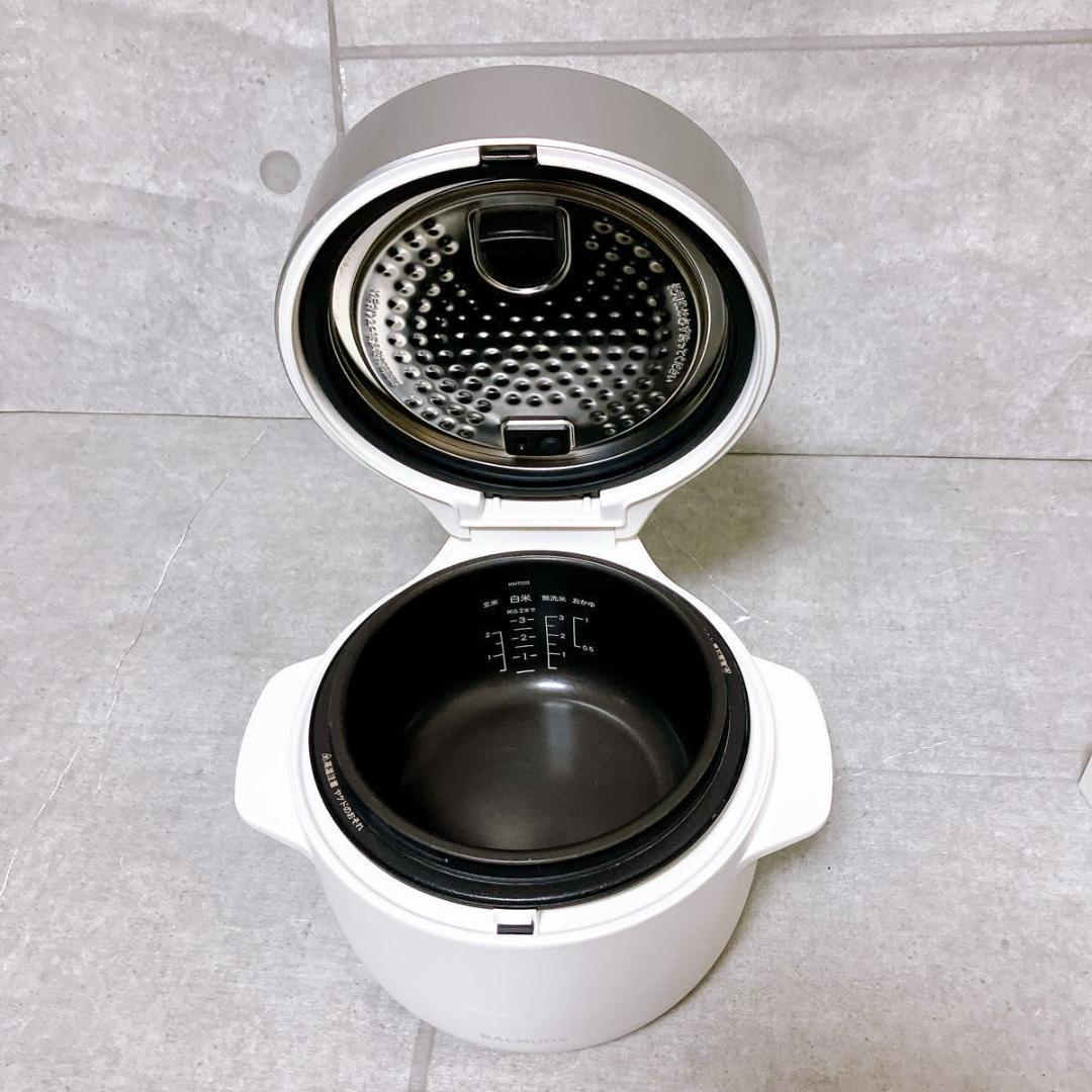 バルミューダ The Gohan K03A-WH 電気炊飯器 3合炊き ホワイト