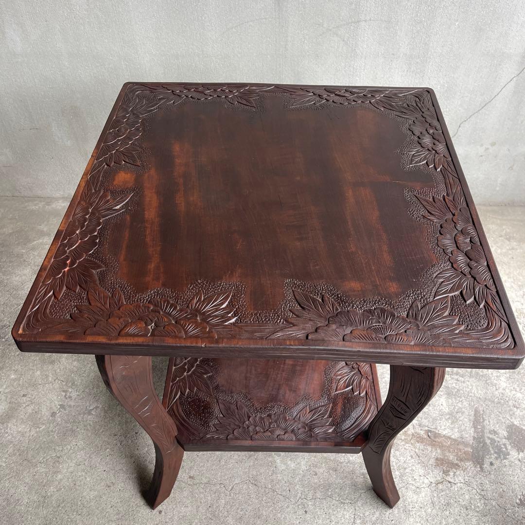 軽井沢彫り　1〜2人がけテーブル