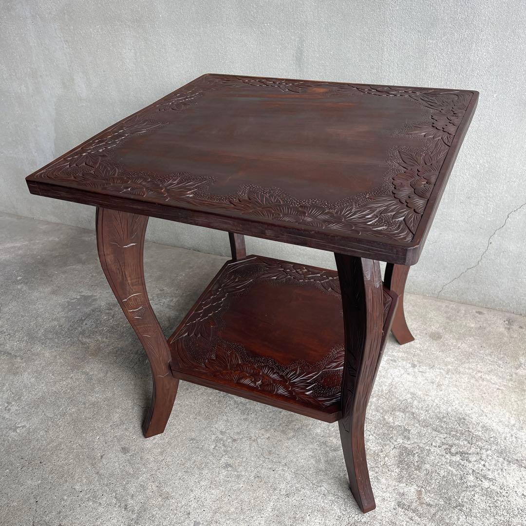 軽井沢彫り　1〜2人がけテーブル