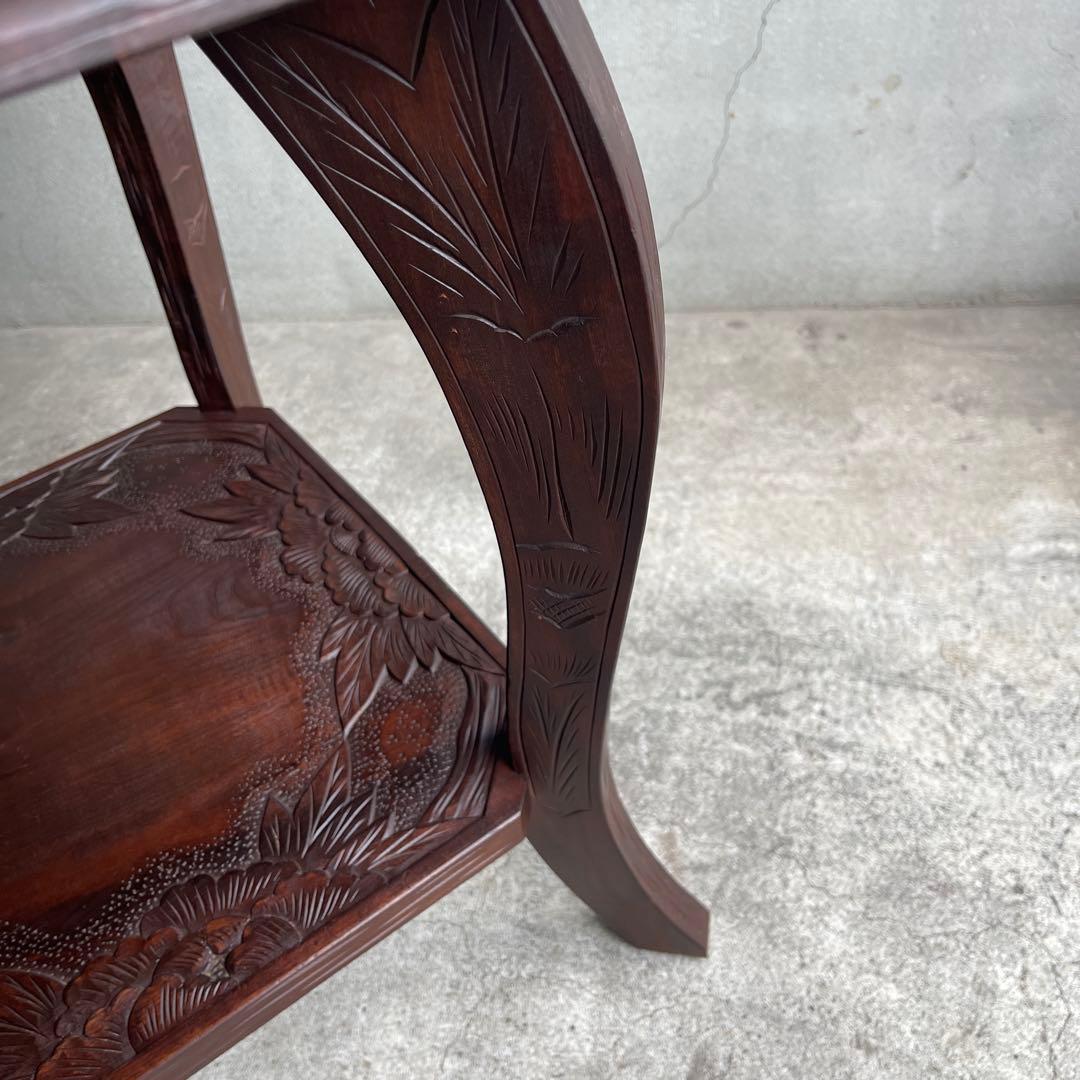 軽井沢彫り　1〜2人がけテーブル