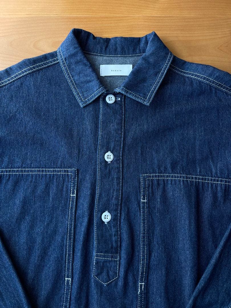 かぐれ　デニム プルオーバー シャツ