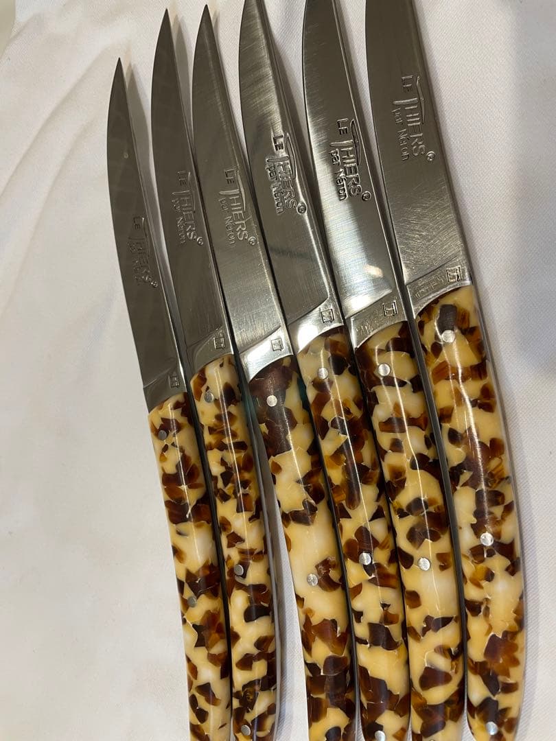 ジャン・ネロン ティエール テーブルナイフ キャメル 6本セット