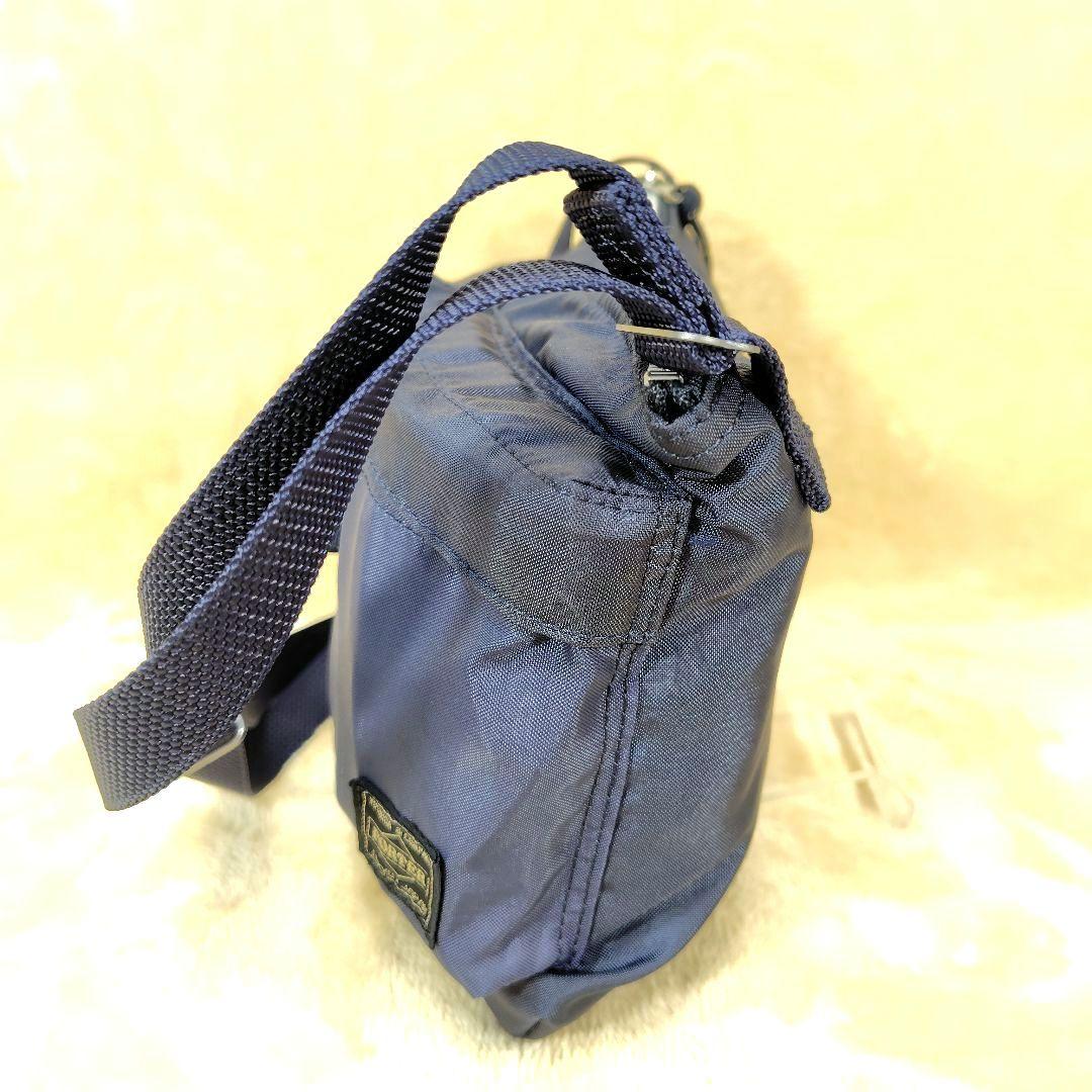 未使用級 PORTER ポーター フォース ショルダーバッグ サコッシュ 紺色
