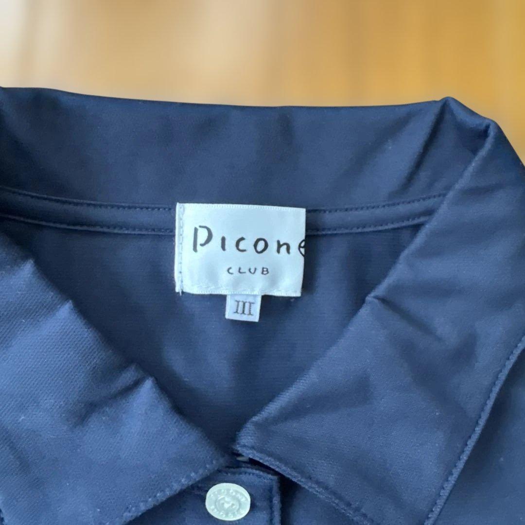 【未使用】Picone Club ネイビー 長袖ポロシャツ ピッコーネクラブ　Ⅲ