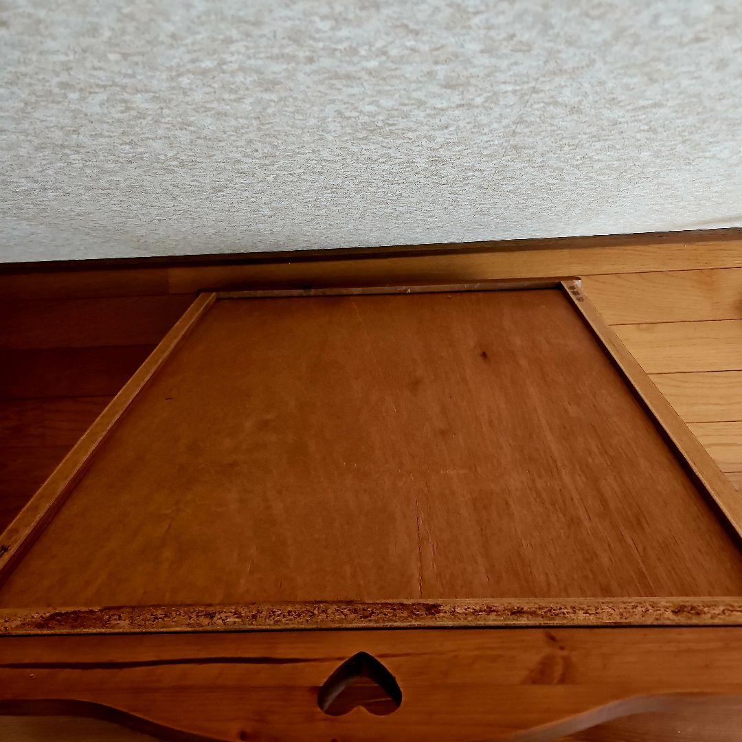 昭和アンティーク品　木製ガラス扉キャビネット 3段