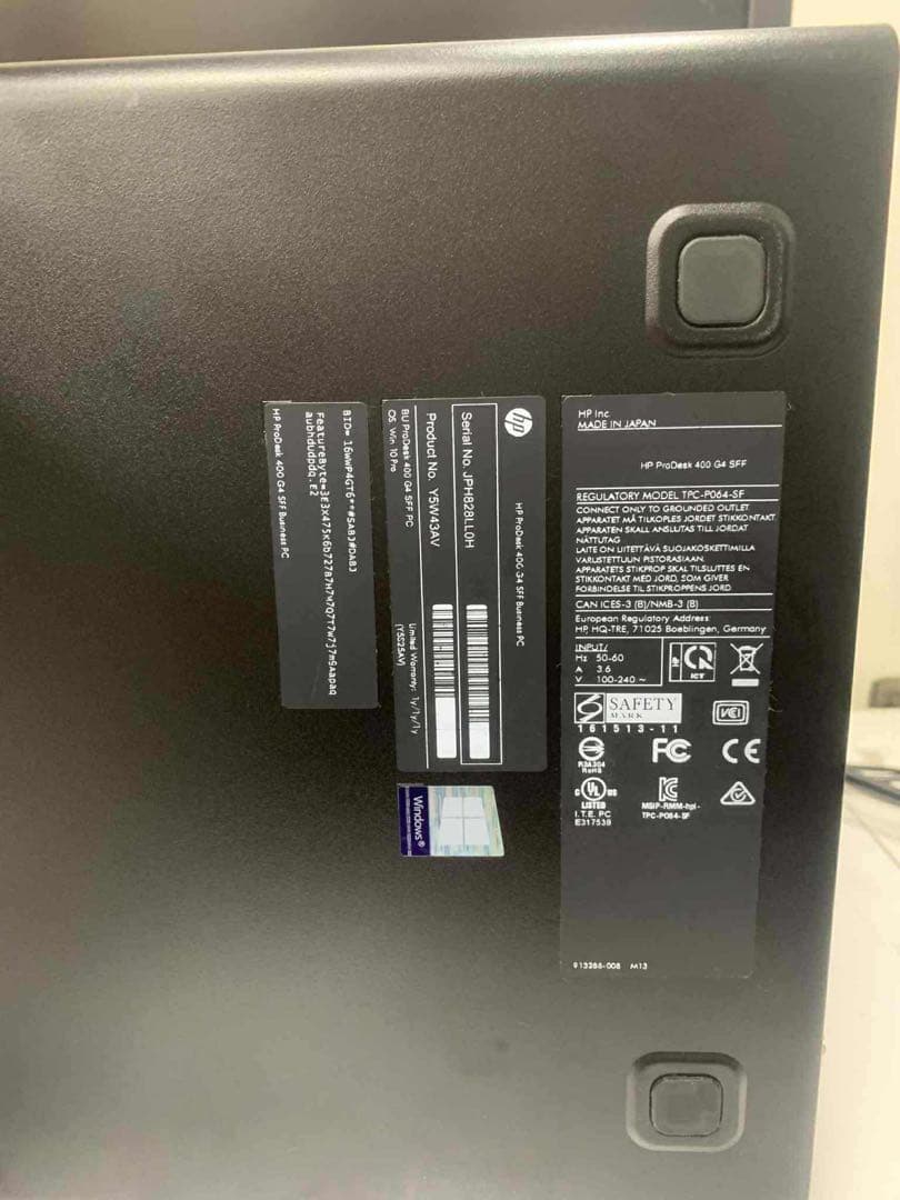 Windowsデスクトップ #856 HP ProDesk 400 G4 i3-7100 8GB 256Gb