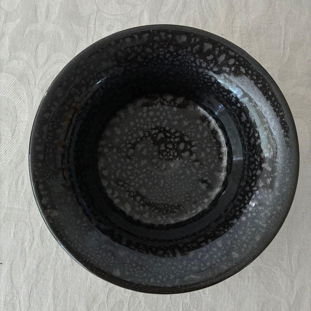 作家物 永見鴻人作 油滴天目 組鉢 中鉢 5客セット 骨董品 桐箱入り