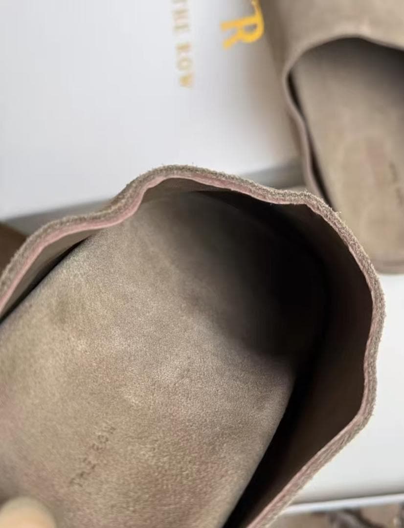 ★The Row★ベージュ スエード クロッグサンダル 38