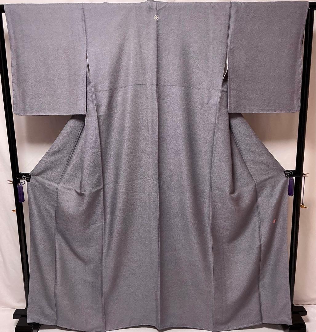 b271 正絹　袷　江戸小紋　鮫紋一つ紋　作家物落款　未使用しつけ付極美品　着物