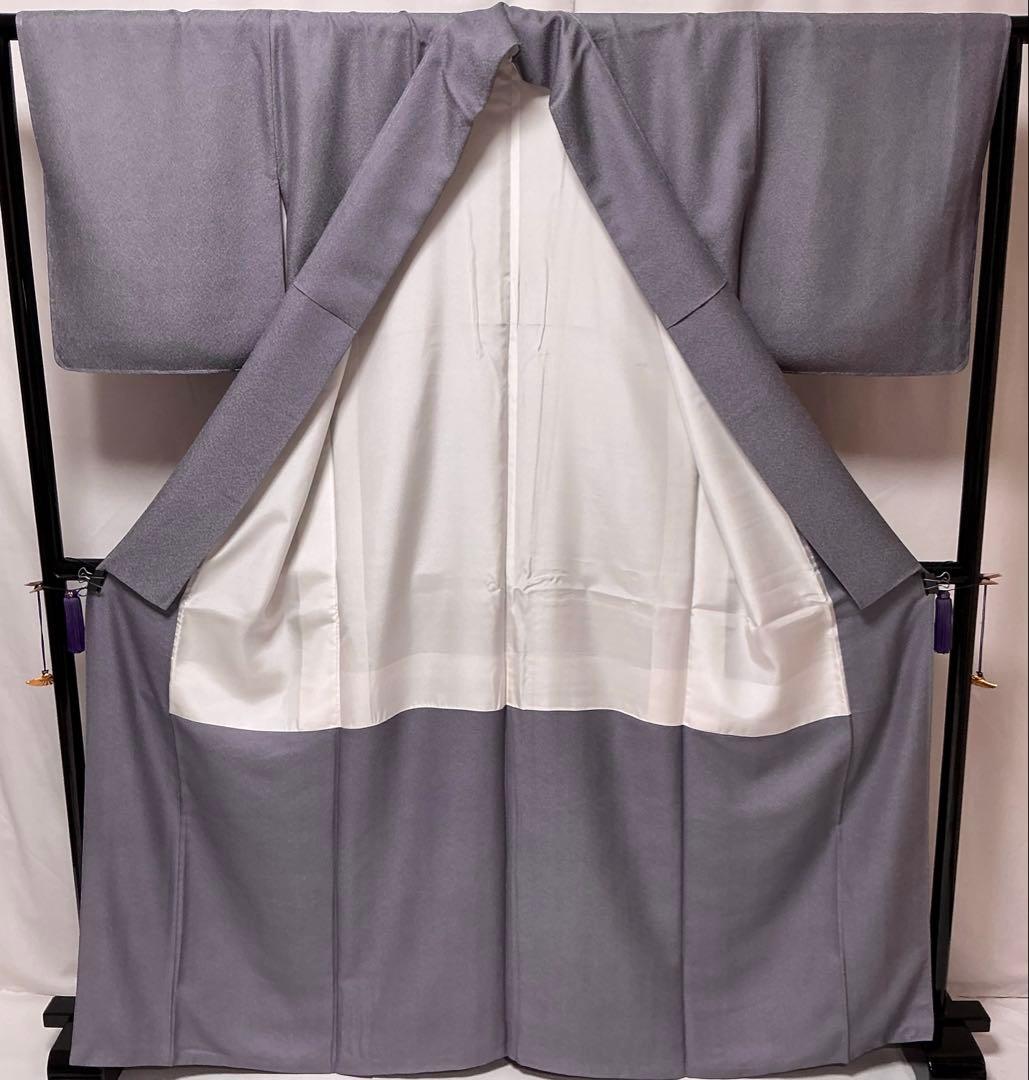 b271 正絹　袷　江戸小紋　鮫紋一つ紋　作家物落款　未使用しつけ付極美品　着物