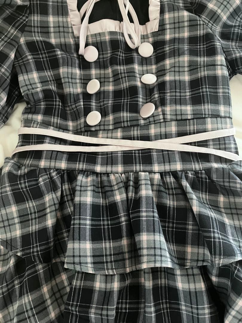 pium クロスベルト半袖ティアードミニワンピース ネイビー