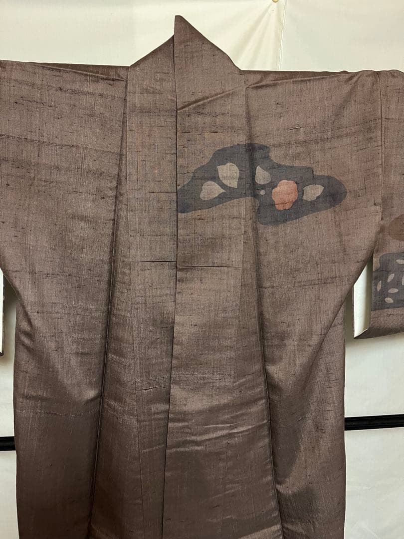 ☘️早い者勝ち☘️【国宝品】●しょうざん生紬●草木染●紬●着物